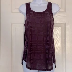 LULULEMON Essential Tank Top l Size: 6 l Purple Sheer Print